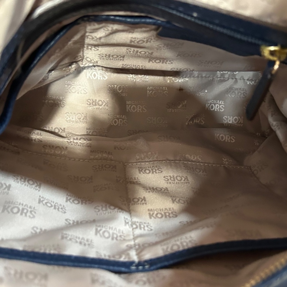 Navy blue leather Michael Kors Shoulder bag - Picture 6 of 6